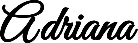 Vorschau des Bootsnamens "Adriana" als Schriftzug für "Bootsbeschriftung Klassisch 68"