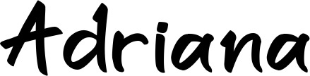 Vorschau des Bootsnamens "Adriana" als Schriftzug für "Bootsbeschriftung Klassisch 95"