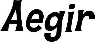 Vorschau des Bootsnamens "Aegir" als Schriftzug für "Bootsbeschriftung Klassisch 23"