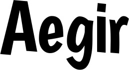 Vorschau des Bootsnamens "Aegir" als Schriftzug für "Bootsbeschriftung Neu 36"