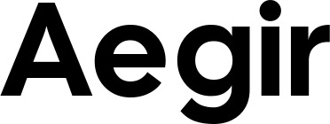 Vorschau des Bootsnamens "Aegir" als Schriftzug für "Bootsbeschriftung Fett 12"
