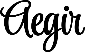Vorschau des Bootsnamens "Aegir" als Schriftzug für "Bootsbeschriftung Klassisch 101"