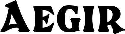 Vorschau des Bootsnamens "Aegir" als Schriftzug für "Bootsbeschriftung Neu 37"