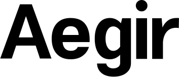 Vorschau des Bootsnamens "Aegir" als Schriftzug für "Bootsbeschriftung Fett 16"