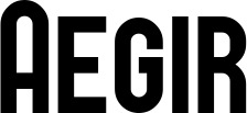 Vorschau des Bootsnamens "Aegir" als Schriftzug für "Bootsbeschriftung Neu 43"