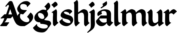 Vorschau des Bootsnamens "Ægishjálmur" als Schriftzug für "Bootsbeschriftung Klassisch 06"
