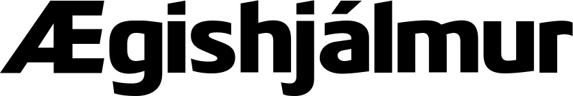 Vorschau des Bootsnamens "Ægishjálmur" als Schriftzug für "Style Fett 21"