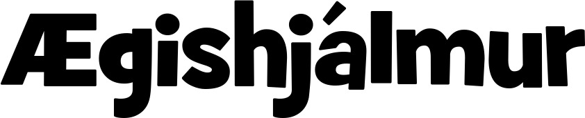Vorschau des Bootsnamens "Ægishjálmur" als Schriftzug für "Bootsbeschriftung Klassisch 22"