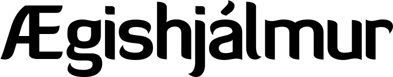 Vorschau des Bootsnamens "Ægishjálmur" als Schriftzug für "Bootsbeschriftung Normal 06"