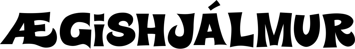 Vorschau des Bootsnamens "Ægishjálmur" als Schriftzug für "Bootsbeschriftung Klassisch 25"