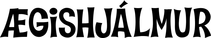 Vorschau des Bootsnamens "Ægishjálmur" als Schriftzug für "Bootsbeschriftung Klassisch 27"