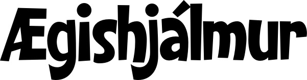 Vorschau des Bootsnamens "Ægishjálmur" als Schriftzug für "Bootsbeschriftung Klassisch 28"