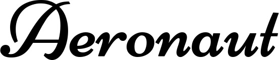 Vorschau des Bootsnamens "Aeronaut" als Schriftzug für "Bootsbeschriftung Klassisch 84"