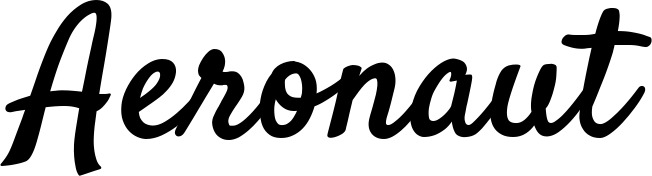 Vorschau des Bootsnamens "Aeronaut" als Schriftzug für "Bootsbeschriftung Klassisch 96"