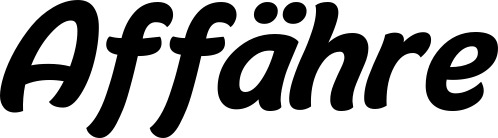 Vorschau des Bootsnamens "Affähre" als Schriftzug für "Bootsbeschriftung Klassisch 14"