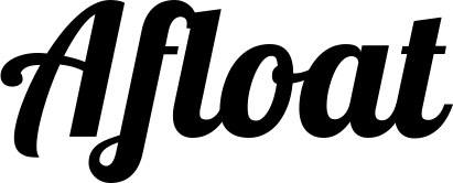 Vorschau des Bootsnamens "Afloat" als Schriftzug für "Bootsbeschriftung Neu 60"