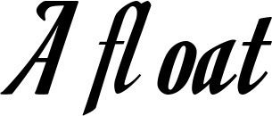Vorschau des Bootsnamens "Afloat" als Schriftzug für "Bootsbeschriftung Klassisch 93"