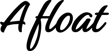 Vorschau des Bootsnamens "Afloat" als Schriftzug für "Bootsbeschriftung Klassisch 48"