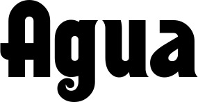 Vorschau des Bootsnamens "Agua" als Schriftzug für "Bootsbeschriftung Neu 32"