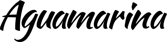 Vorschau des Bootsnamens "Aguamarina" als Schriftzug für "Style Klassisch 73"