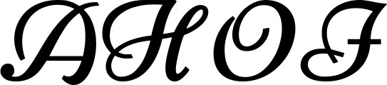 Vorschau des Bootsnamens "AHOI" als Schriftzug für "Bootsbeschriftung Klassisch 84"