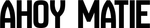 Vorschau des Bootsnamens "Ahoy Matie" als Schriftzug für "Style Neu 58"