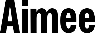 Vorschau des Bootsnamens "Aimee" als Schriftzug für "Bootsbeschriftung Fett 25"