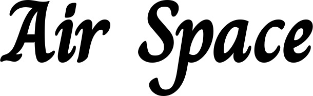 Vorschau des Bootsnamens "Air Space" als Schriftzug für "Bootsbeschriftung Klassisch 51"