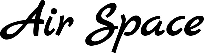 Vorschau des Bootsnamens "Air Space" als Schriftzug für "Bootsbeschriftung Klassisch 77"