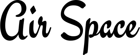 Vorschau des Bootsnamens "Air Space" als Schriftzug für "Bootsbeschriftung Klassisch 63"