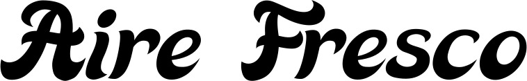 Vorschau des Bootsnamens "Aire Fresco" als Schriftzug für "Bootsbeschriftung Klassisch 33"