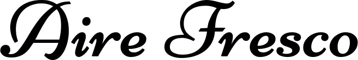 Vorschau des Bootsnamens "Aire Fresco" als Schriftzug für "Bootsbeschriftung Klassisch 84"