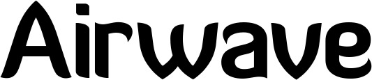 Vorschau des Bootsnamens "Airwave" als Schriftzug für "Bootsbeschriftung Normal 06"