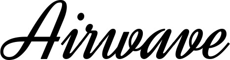 Vorschau des Bootsnamens "Airwave" als Schriftzug für "Bootsbeschriftung Klassisch 44"
