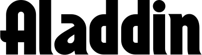 Vorschau des Bootsnamens "Aladdin" als Schriftzug für "Bootsbeschriftung Neu 32"