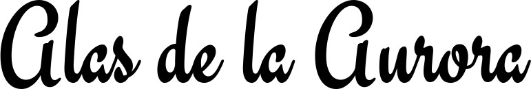 Vorschau des Bootsnamens "Alas de la Aurora" als Schriftzug für "Bootsbeschriftung Klassisch 63"