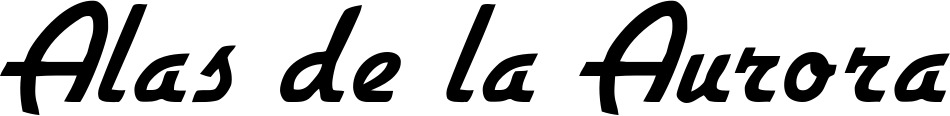 Vorschau des Bootsnamens "Alas de la Aurora" als Schriftzug für "Bootsbeschriftung Klassisch 66"