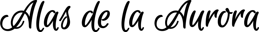 Vorschau des Bootsnamens "Alas de la Aurora" als Schriftzug für "Bootsbeschriftung Klassisch 105"