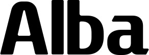 Vorschau des Bootsnamens "Alba" als Schriftzug für "Bootsbeschriftung Fett 22"
