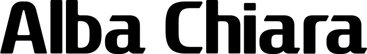 Vorschau des Bootsnamens "Alba Chiara" als Schriftzug für "Bootsbeschriftung Fett 22"