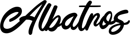 Vorschau des Bootsnamens "Albatros" als Schriftzug für "Bootsbeschriftung Klassisch 102"