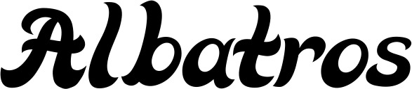 Vorschau des Bootsnamens "Albatros" als Schriftzug für "Bootsbeschriftung Klassisch 33"