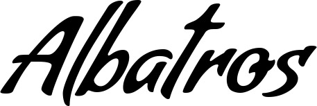 Vorschau des Bootsnamens "Albatros" als Schriftzug für "Bootsbeschriftung Klassisch 57"