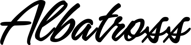 Vorschau des Bootsnamens "Albatross" als Schriftzug für "Bootsbeschriftung Klassisch 71"