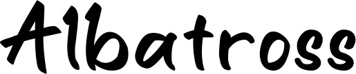 Vorschau des Bootsnamens "Albatross" als Schriftzug für "Bootsbeschriftung Klassisch 95"