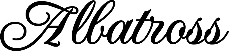 Vorschau des Bootsnamens "Albatross" als Schriftzug für "Bootsbeschriftung Klassisch 70"