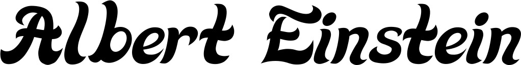 Vorschau des Bootsnamens "Albert Einstein" als Schriftzug für "Bootsbeschriftung Klassisch 33"
