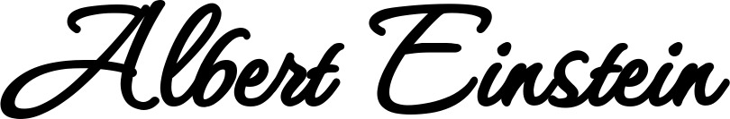 Vorschau des Bootsnamens "Albert Einstein" als Schriftzug für "Bootsbeschriftung Klassisch 111"