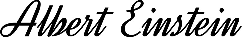 Vorschau des Bootsnamens "Albert Einstein" als Schriftzug für "Bootsbeschriftung Klassisch 44"