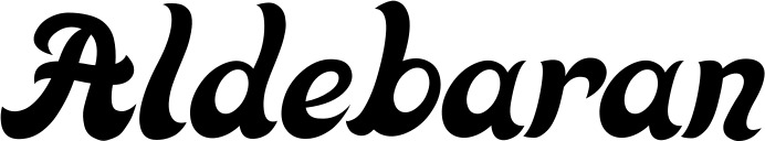 Vorschau des Bootsnamens "Aldebaran" als Schriftzug für "Bootsbeschriftung Klassisch 33"